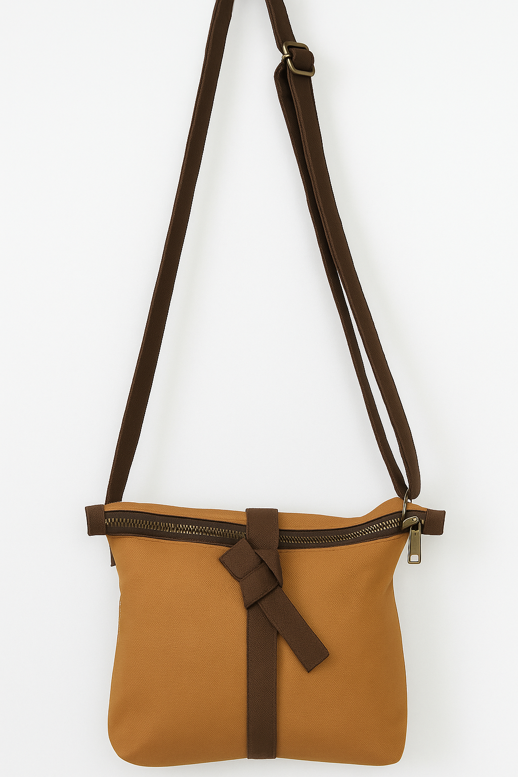SaveGlobes CotClay Brown Orange Unisex Canvas Sling Bag for Men, Women and Girls