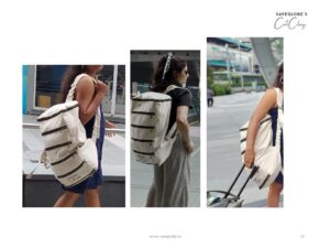 Offwhite multi compartment canvas back pack online india